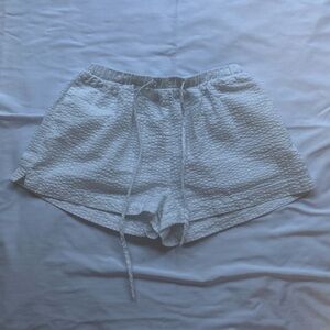 White lounge shorts